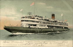 SS Christopher Columbus, Chicago Milwaukee Route Postcard