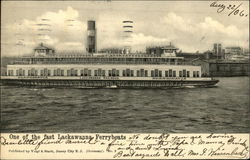 One of the Fast Lackawanna Ferryboats Postcard