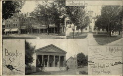 Views of Brandon Vermont Postcard Postcard