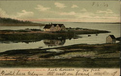 Fish Houses Orrs Island, ME Postcard Postcard