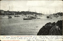 Yacht at Anchor Five Islands, ME Postcard Postcard