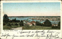 View of Boothbay Harbor Maine Postcard Postcard