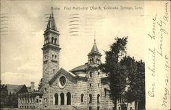 First Methodist Church Colorado Springs, CO Postcard Postcard