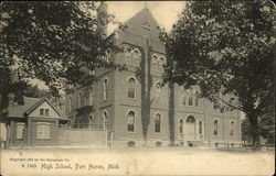 High School Port Huron, MI Postcard Postcard