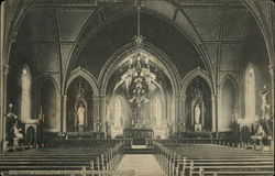 St. Vincent De Paul's Church - Interior Pontiac, MI Postcard Postcard