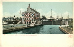 High and Low Levels at the Locks Sault Ste. Marie, MI Postcard Postcard