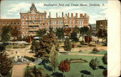 Washington Park and Sloane House Sandusky, OH Postcard Postcard