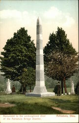 Monument to the Unrecognized Dead of the Ashtabula Bridge Disaster Ohio Postcard Postcard