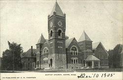 Baptist Church Adams, MA Postcard Postcard