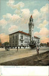 City Hall Worcester, MA Postcard Postcard