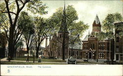 The Common Greenfield, MA Postcard Postcard