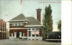 Street View of Post Office Haverhill, MA Postcard Postcard