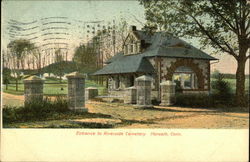 Riverside Cemetery - Entrance Postcard