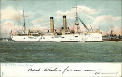 Cruiser "Chicago" Navy Postcard Postcard