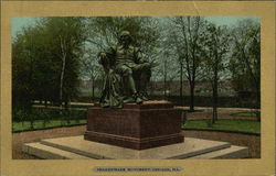 Shakespeare Monument Chicago, IL Postcard Postcard