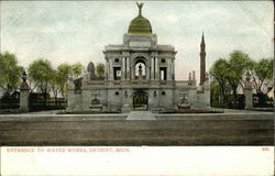 Entrance to Water Works Postcard