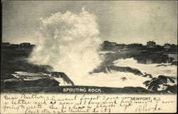 Spouting Rock Newport, RI Postcard Postcard