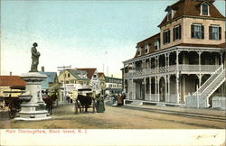 Main Thoroughfare Block Island, RI Postcard Postcard