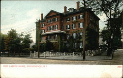 Street View of Old Ladies Home Postcard
