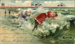 Bathing Scene - Heinz Pier Postcard