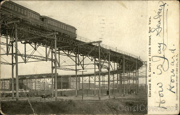 Elevated R.R. Curve at 110th Street New York