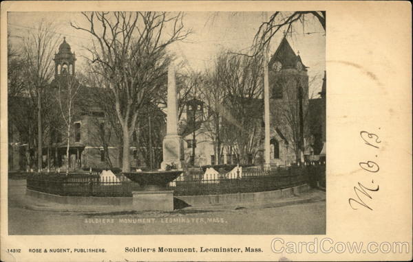 Soldiers Monument Leominster Massachusetts