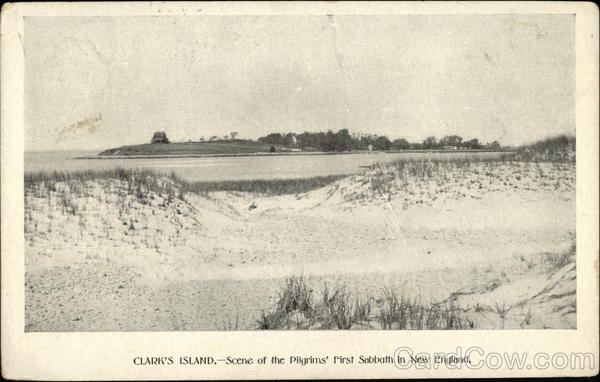 Clark's Island, Scene of the Pilgrims' First Sabbath in New England Plymouth Massachusetts