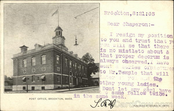 Post Office Brockton Massachusetts