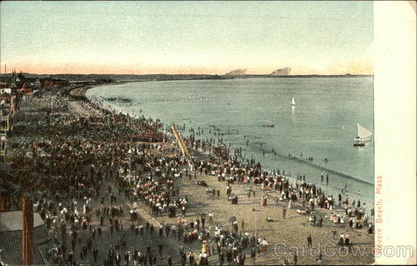 Crowds at the Beach Revere Beach Massachusetts