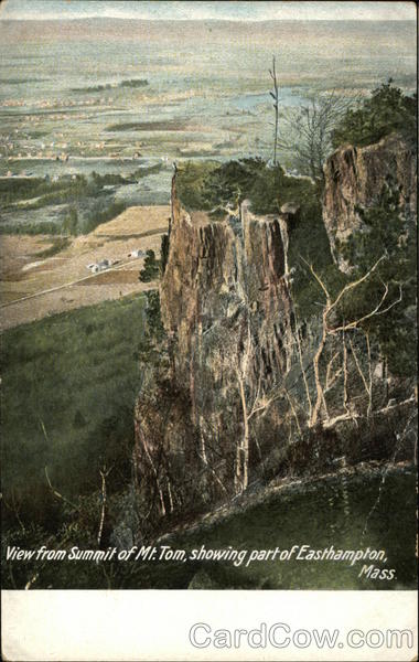 View from Summit of Mt. Tom, Showing Part of Easthampton, Mass Massachusetts