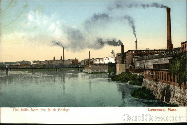 The Mills from the Duck Bridge Lawrence Massachusetts