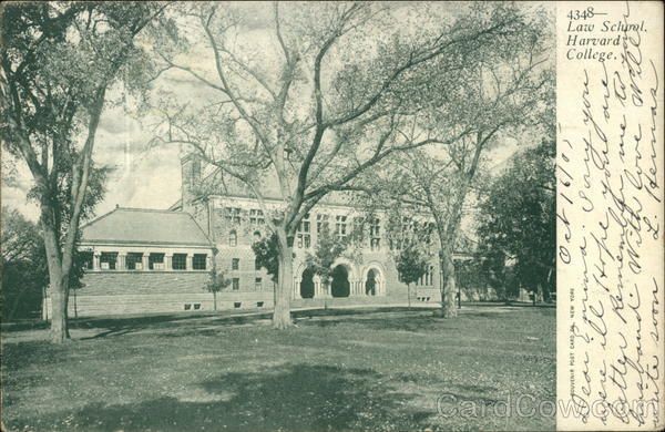 Law School, Harvard College Cambridge Massachusetts