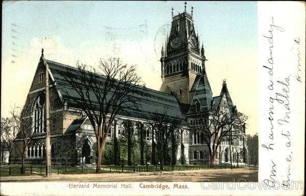 Harvard Memorial Hall Cambridge Massachusetts