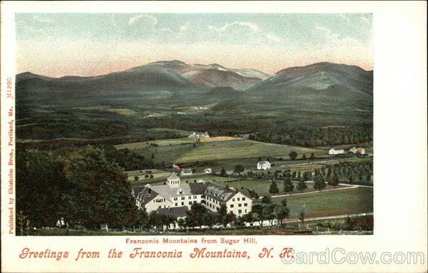 Greetings from the Franconia Mountains, N.H., Franconia Mountains from Sugar Hill New Hampshire