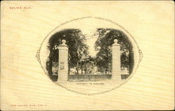 Entrance to Cemetery Postcard