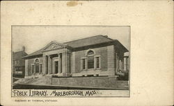 Public Library Marlborough, MA Postcard Postcard
