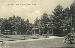 Cafe and Lawn, Whalom Park Postcard