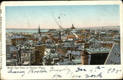 Bird's Eye View of City Boston, MA Postcard Postcard