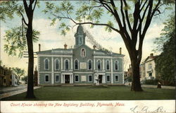 Court House showing New Registry Building Postcard