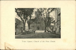 Town Square, Church of the First Parish Postcard
