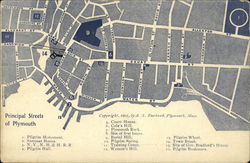 Principal Street of Plymouth Postcard