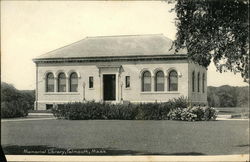Memorial Library Falmouth, MA Postcard Postcard