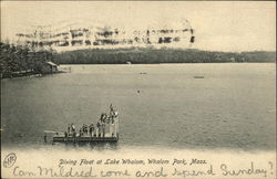 Diving Float at Lake Whalom, Whalom Park Postcard