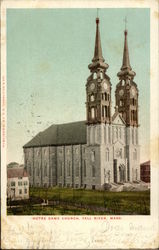 Notre Dame Church Fall River, MA Postcard Postcard