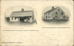 Alexander Standish House, Built 1666, John Aldn House, Built in 1653 Postcard