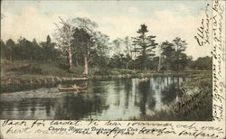 Charles River at Dedham Boat Club Landing Massachusetts Postcard Postcard