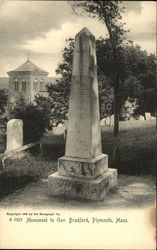 Monument to Governor Bradford Plymouth, MA Postcard Postcard