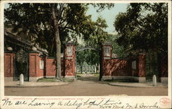 Johnston Gate, Harvard University Postcard