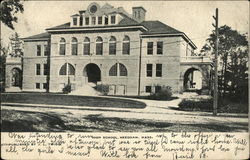 High School Needham, MA Postcard Postcard