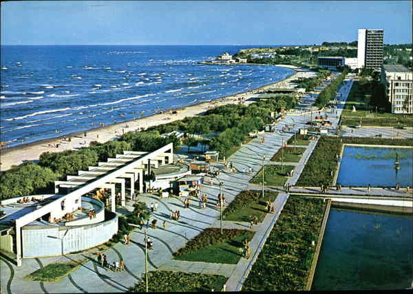 View of Beach Mamaia Romania Eastern Europe